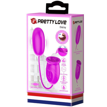 PRETTY LOVE - DAISY DUAL EGG DOBÍJECÍ VIBRÁTOR FIALOVÝ