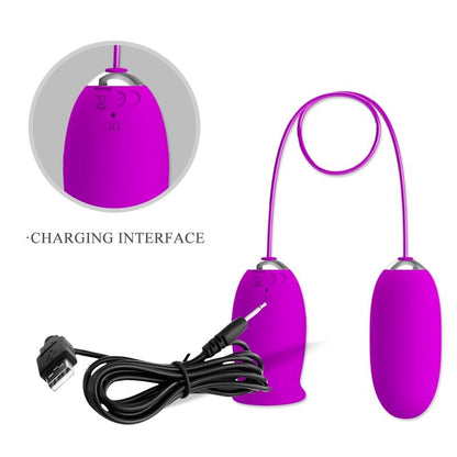 PRETTY LOVE - DAISY DUAL EGG DOBÍJECÍ VIBRÁTOR FIALOVÝ