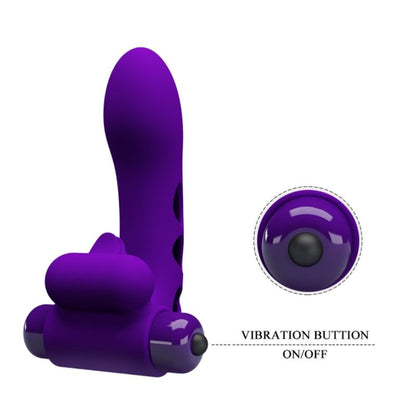 Kryt na prsty s vibrátorem PRETTY LOVE - ORLANDO PURPLE