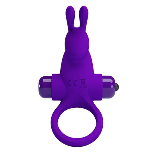 PRETTY LOVE - VIBRAČNÍ KROUŽEK I RABBIT NA FIALOVÝ PENIS