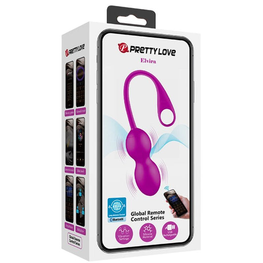 PRETTY LOVE - ELVIRA DOBÍJECÍ VIBRAČNÍ KOULE FIALOVÉ