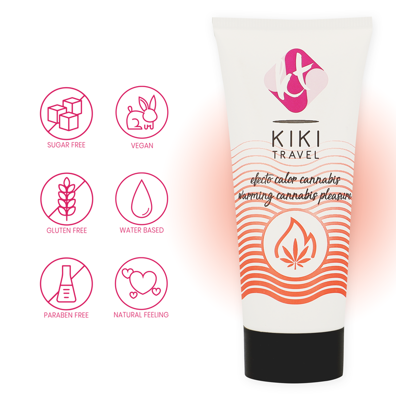 KIKÍ TRAVEL - LUBRIKANT S HORKÝM ÚČINEM CANNABIS 50 ML