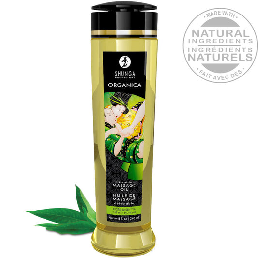 SHUNGA - BIO MASÁŽNÍ OLEJ ZELENÝ ČAJ 240 ML