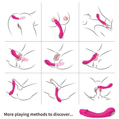 ARMONY - SILIKONOVÝ VIBRAČNÍ DILDO S G-BODEM, FUCHSIOVÝ