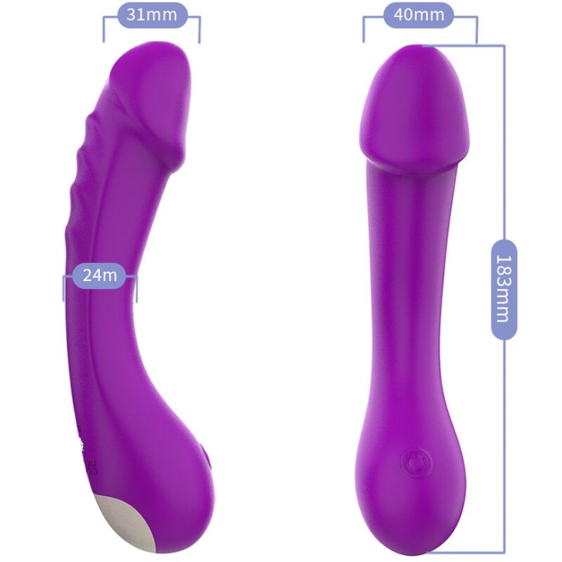 ARMONY - SILIKONOVÝ VIBRAČNÍ DILDO S G-BODEM, FIALOVÝ