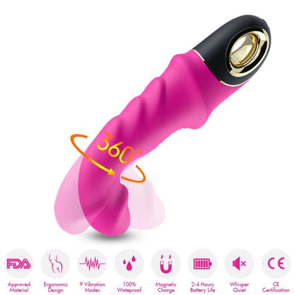 ARMONY - ROTAČNÍ VIBRAČNÍ DILDO JOYBLADE FUCHSIOVÁ