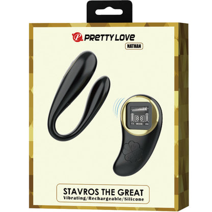 PRETTY LOVE - VIBRÁTOR NATHAN S DVOJITÝM POTĚŠENÍM, DÁLKOVÉ OVLÁDÁNÍ