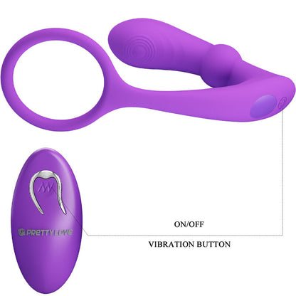 PRETTY LOVE - ANÁLNÍ KROUŽEK A VIBRÁTOR WARREN VIOLET