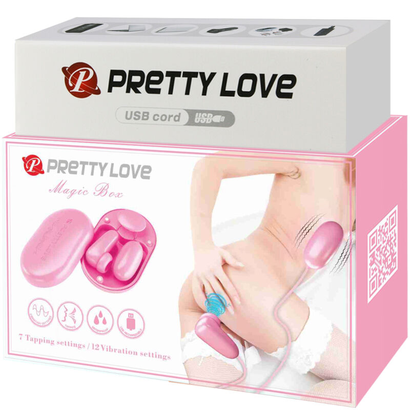 PRETTY LOVE - MAGIC BOX VIBRAČNÍ KULIČKA A RŮŽOVÝ STIMULÁTOR