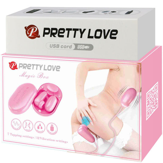 PRETTY LOVE - MAGIC BOX VIBRAČNÍ KULIČKA A RŮŽOVÝ STIMULÁTOR