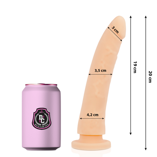 DELTA CLUB - HRAČKY PŘÍRODNÍ DILDO Z LÉKAŘSKÉHO SILIKONU 20 CM -O- 4 CM
