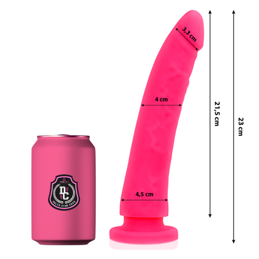 DELTA CLUB - HRAČKY RŮŽOVÉ DILDO Z LÉKAŘSKÉHO SILIKONU 23 CM -O- 4,5 CM