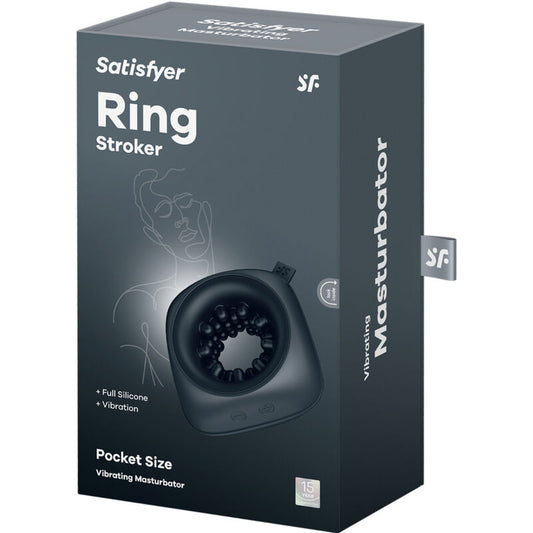 SATISFYER - MASTURBÁTOR A VIBRÁTOR S RING STROKER