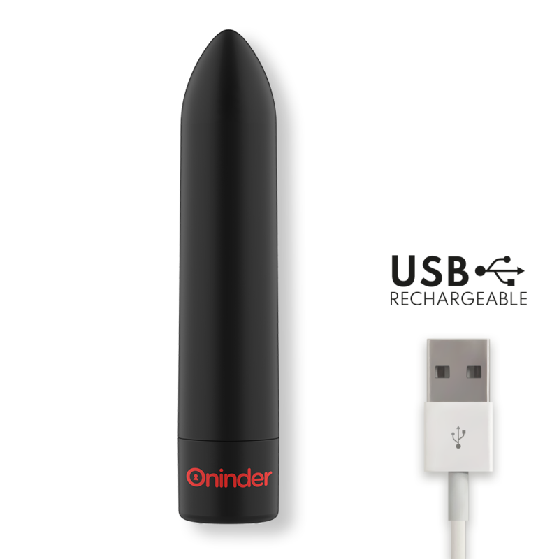 ONINDER - BERLIN BULLET VIBRÁTOR ČERNÝ 9 REŽIMŮ 8,5 X 2 CM - BEZPLATNÁ APLIKACE