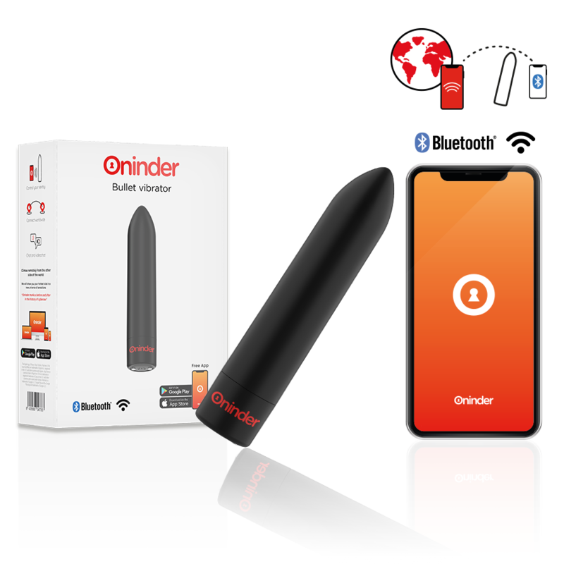 ONINDER - BERLIN BULLET VIBRÁTOR ČERNÝ 9 REŽIMŮ 8,5 X 2 CM - BEZPLATNÁ APLIKACE