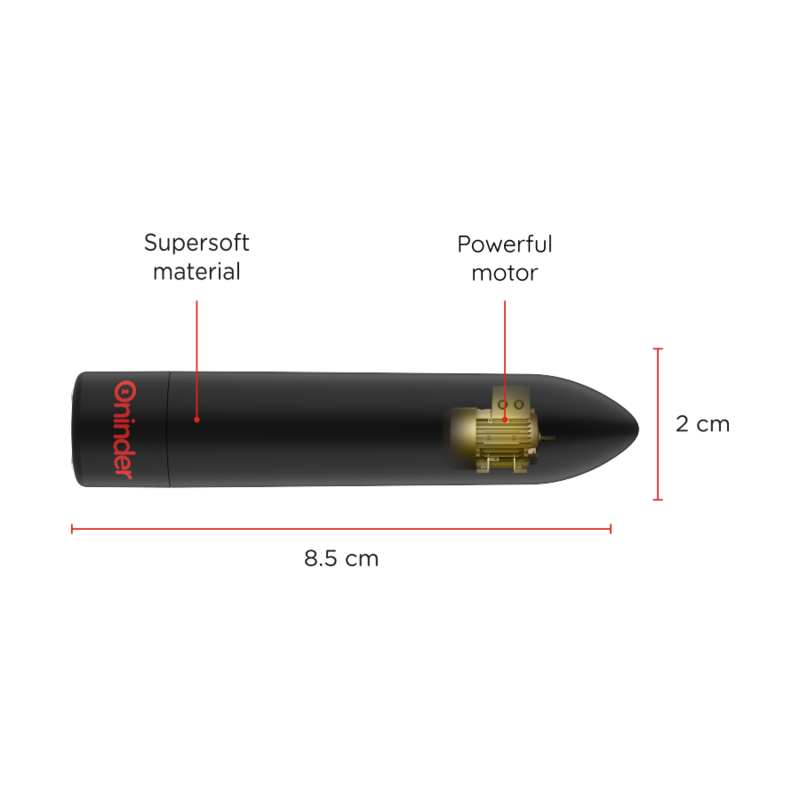 ONINDER - BERLIN BULLET VIBRÁTOR ČERNÝ 9 REŽIMŮ 8,5 X 2 CM - BEZPLATNÁ APLIKACE