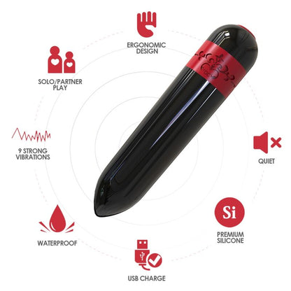 ARMONY - ROCKET VIBRATOR BULLET DÁLKOVÝ OVLÁDAČ ČERNÝ