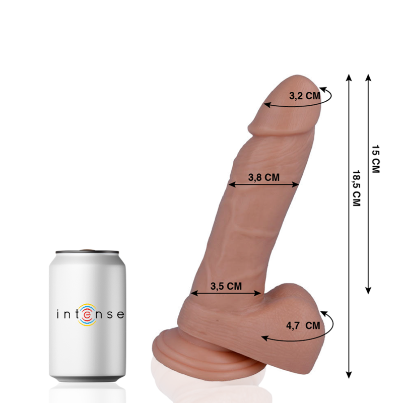 PAN INTENSE - 14 REALISTICKÝCH PÉROV 18,5 CM -O- 3,8 CM