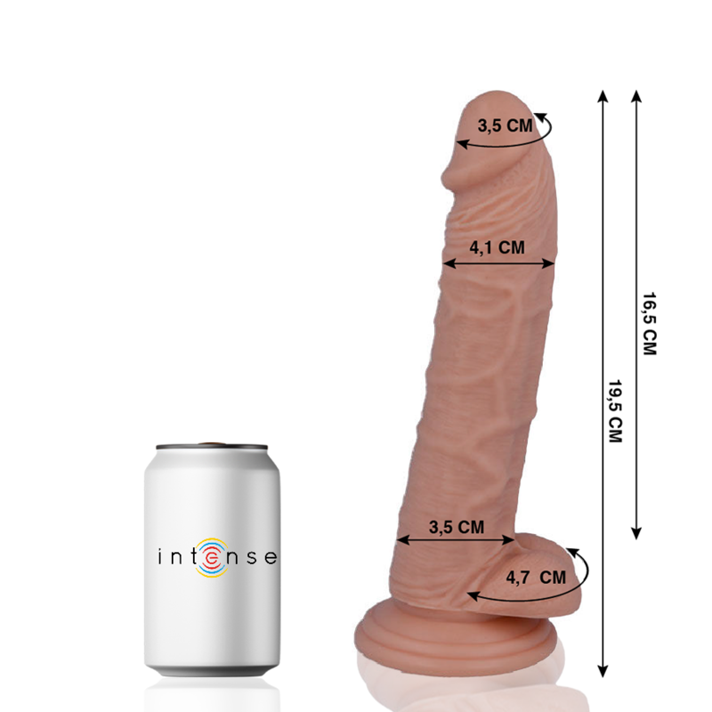 PAN INTENSE - 15 REALISTICKÝCH PÉROV 19,5 CM -O- 4,1 CM