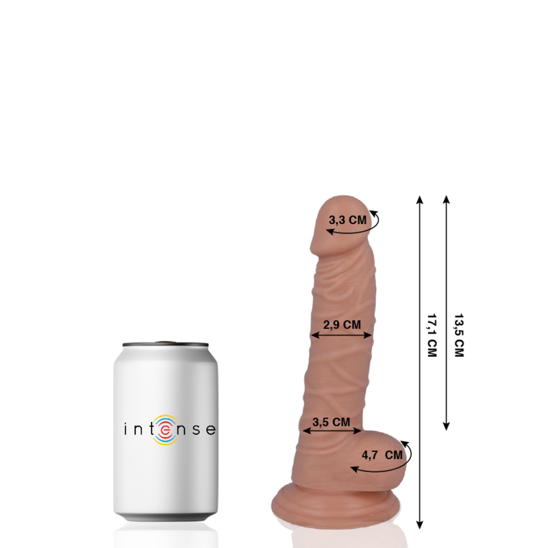 MR INTENSE - 7 REALISTICKÝCH PÉROV 17,1 CM -O- 2,9 CM