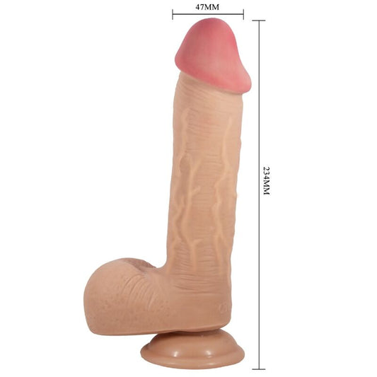 PRETTY LOVE - SLIDING SKIN SERIES REALISTICKÉ DILDO S POSUVNOU PŘÍSAVKOU NA KŮŽI 23,4 CM