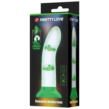 PRETTY LOVE - KOUZELNÉ NOCHUTENÉ DILDO BEZ VIBRACÍ SVÍTÍCÍ ZELENÉ