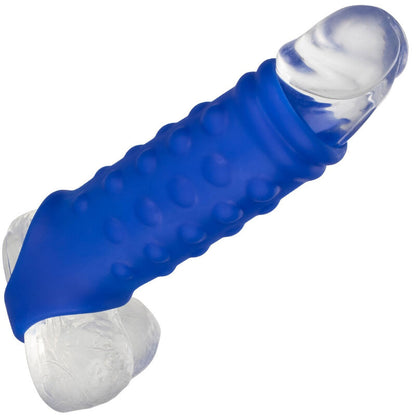 CALEXOTICS - ADMIRAL BEADED PENIS CHLÉB Z TEKUTÉHO SILIKONU, MODRÝ