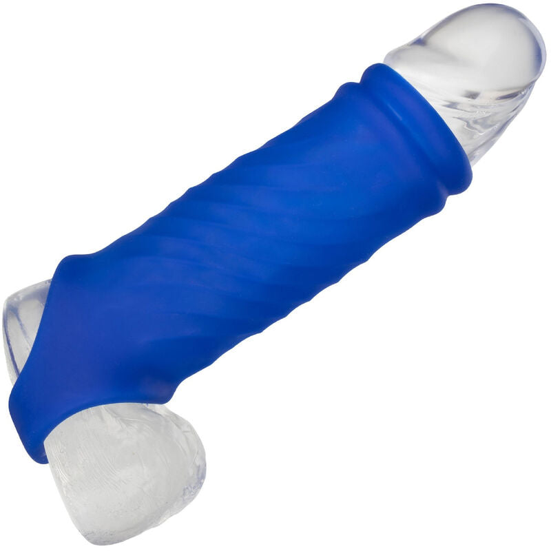 CALEXOTICS - ADMIRAL WAVE TEKUTÝ SILIKONOVÝ NÁVLEK NA PENIS, MODRÝ