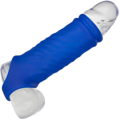 CALEXOTICS - ADMIRAL WAVE TEKUTÝ SILIKONOVÝ NÁVLEK NA PENIS, MODRÝ