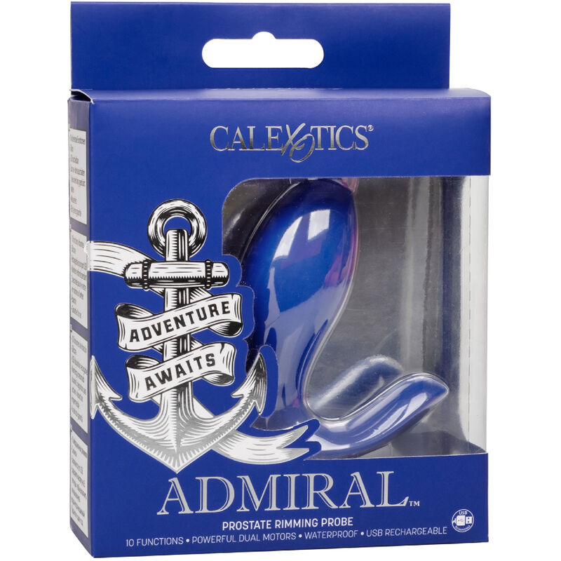 CALEXOTICS - ADMIRAL RIMMING STIMULÁTOR PROSTATY A VIBRATOR MODRÝ