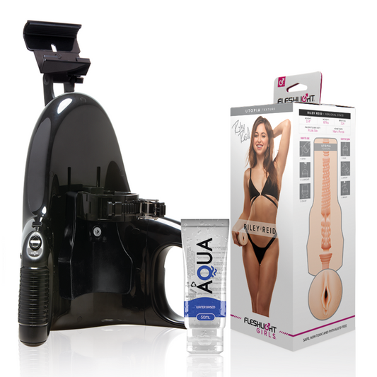 FLESHLIGHT - VAGINA RILEY REID UTOPIA + UNIVERSAL LAUNCH + LUBRIKANT AQUA QUALITY 50 ML