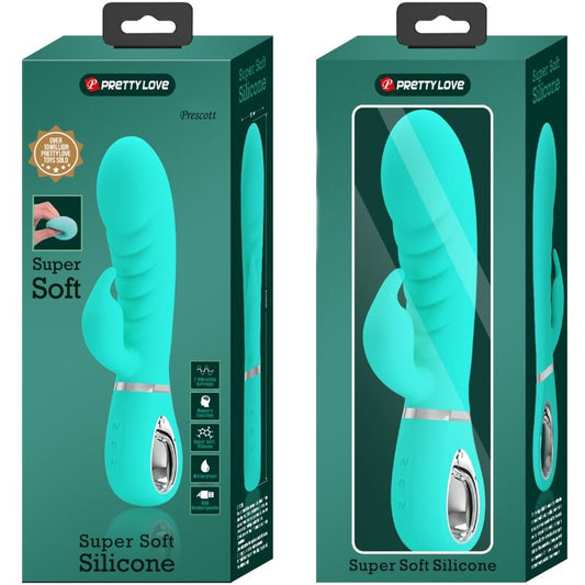 PRETTY LOVE - MULTIFUNKČNÍ VIBRÁTOR G-BODU PRESCOTT AQUA GREEN