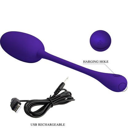 PRETTY LOVE - KNUCKER PURPLE DOBÍJECÍ VIBRAČNÍ VAJÍČKO