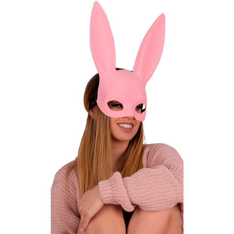 LIVCO CORSETTI FASHION - MASKA KOHU RABBIT PINK MJ009 JEDNA VELIKOST
