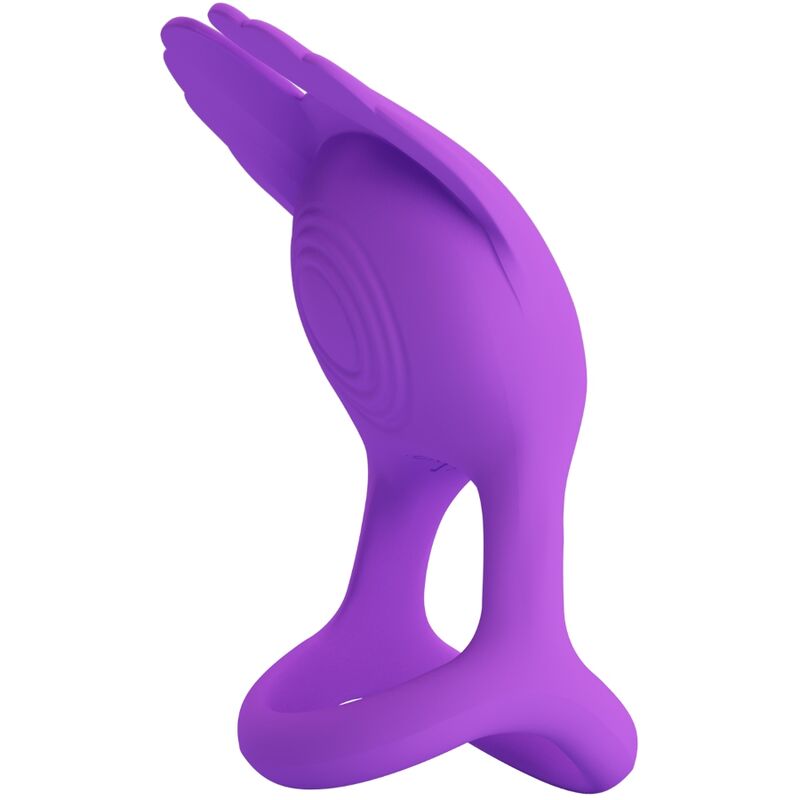 PRETTY LOVE - SILAS ŽIVÝ PENIS KROUŽEK 7 VIBRACÍ FIALOVÝ SILIKON