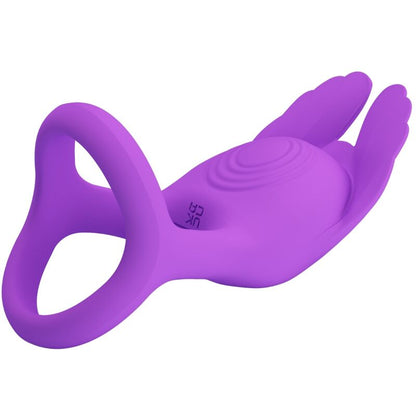 PRETTY LOVE - SILAS ŽIVÝ PENIS KROUŽEK 7 VIBRACÍ FIALOVÝ SILIKON