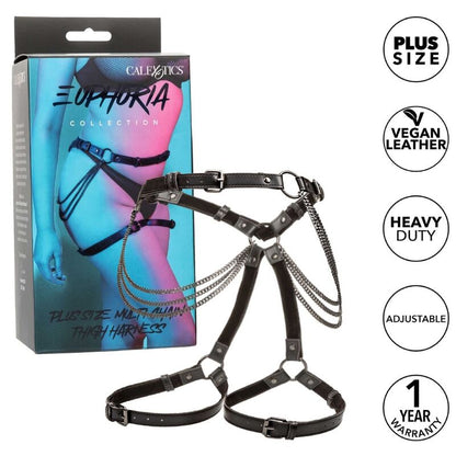 CALEXOTICS - STEHENNÍ POSTROJ EUPHORIA PLUS SIZE S MULTI ŘETĚZKY