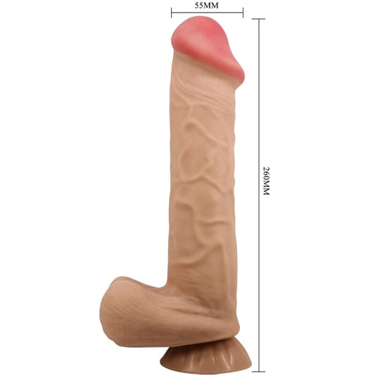 PRETTY LOVE - SLIDING SKIN SERIES REALISTICKÉ DILDO S POSUVNOU PŘÍSAVKOU NA KŮŽI 26 CM