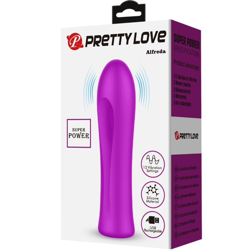 PRETTY LOVE - ALFREDA SUPER POWER VIBRÁTOR FIALOVÝ