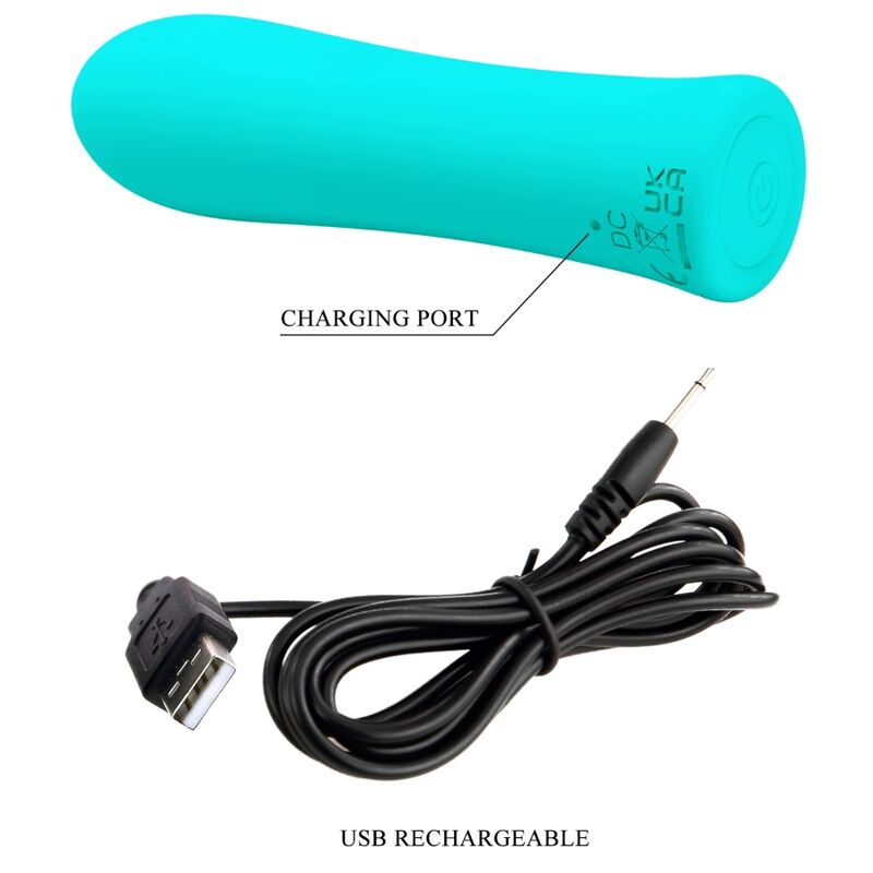 PRETTY LOVE - ALFREDA SUPER POWER VIBRÁTOR AQUA GREEN