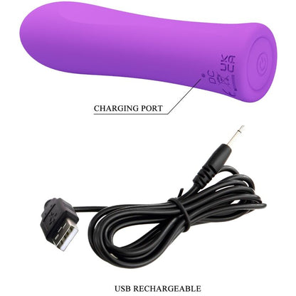 PRETTY LOVE - ALFREDA SUPER POWER VIBRÁTOR AQUA PURPLE