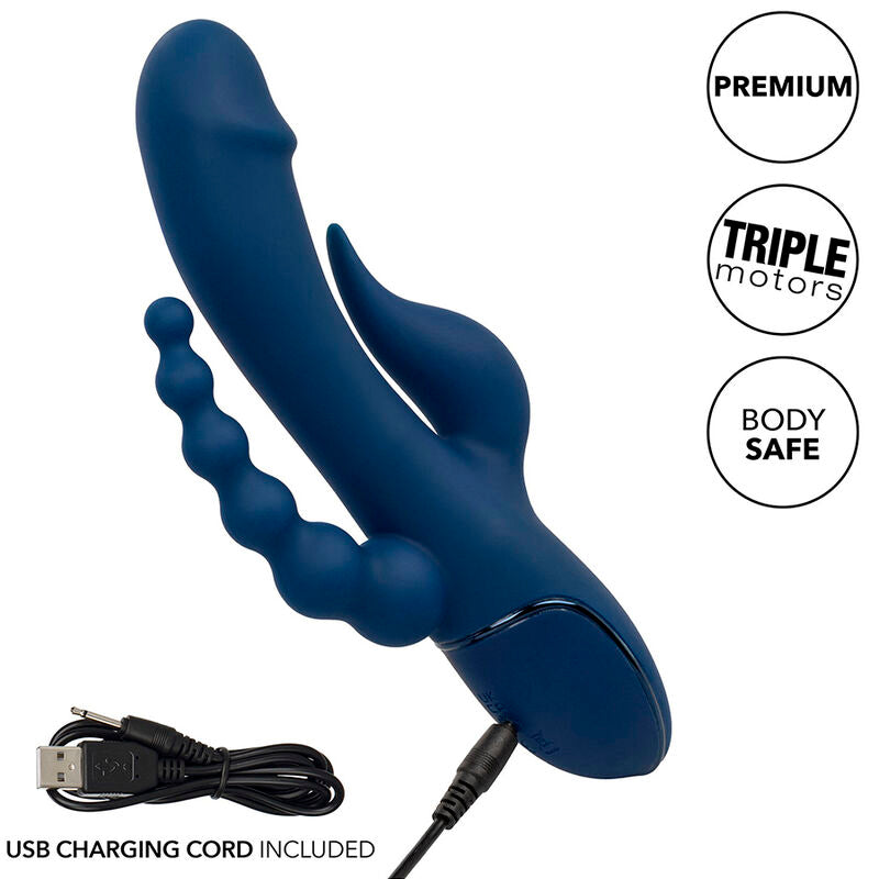 CALEXOTICS - VIBRÁTOR TROJITÝ ORGASMUS MODRÝ