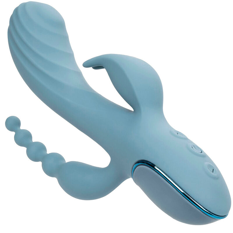 CALEXOTICS - VIBRÁTOR TRIPLE ECSTASY ŠEDÝ