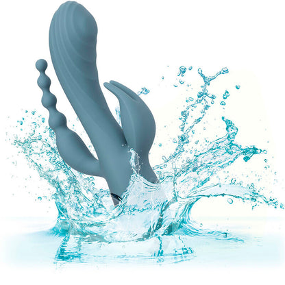CALEXOTICS - VIBRÁTOR TRIPLE ECSTASY ŠEDÝ