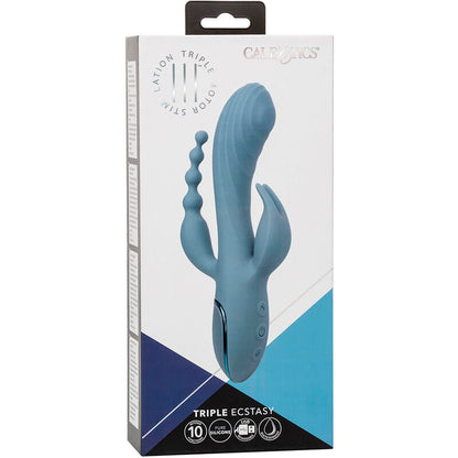 CALEXOTICS - VIBRÁTOR TRIPLE ECSTASY ŠEDÝ
