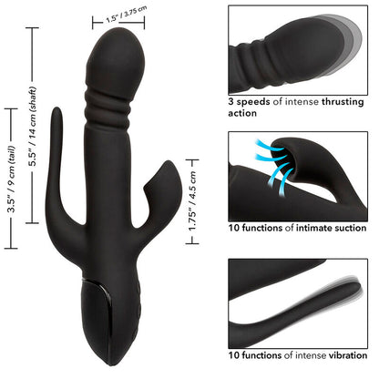 CALEXOTICS - VIBRÁTOR TROJITÝ EUPHORIA ČERNÁ