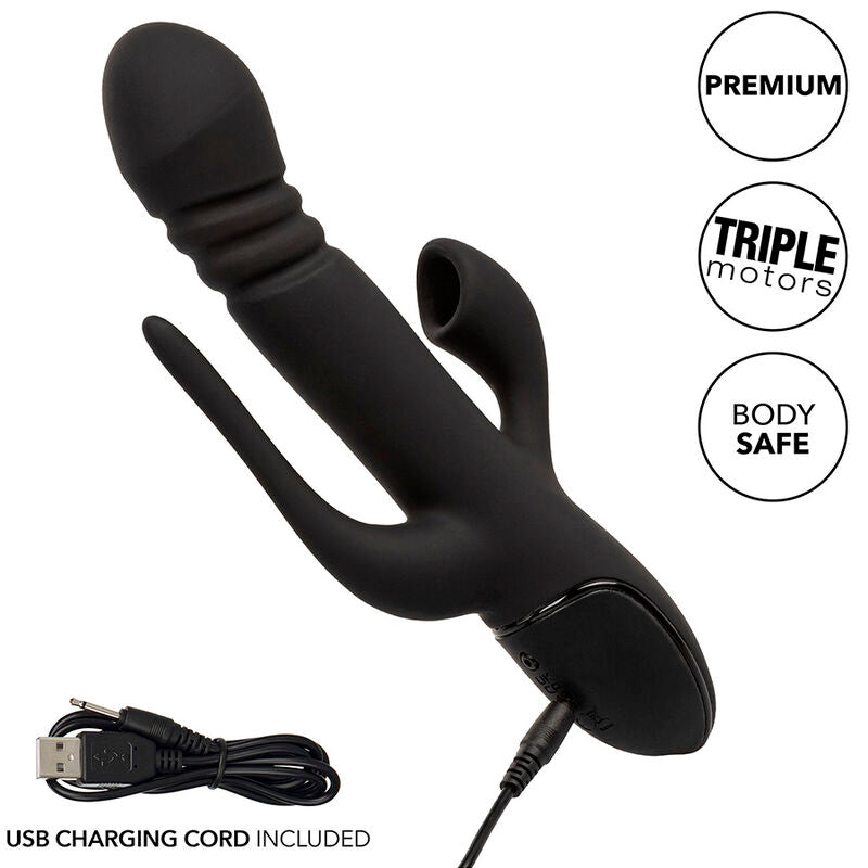 CALEXOTICS - VIBRÁTOR TROJITÝ EUPHORIA ČERNÁ