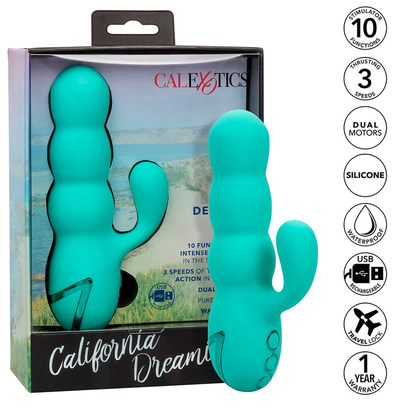 CALEXOTICS - DEL MAR DIVA VIBRATOR RABBIR AQUA GREEN OD CALIFORNIA DREAMING