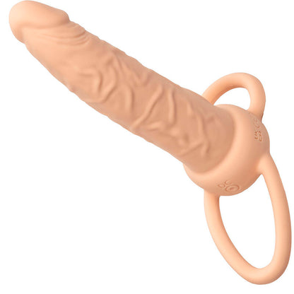 CALEXOTICS - PERFORMANCE MAXX DOBÍJECÍ DVOJITÝ PENETRATOR SVĚTLÁ POKOŽKA