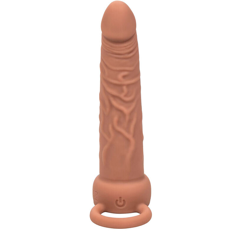 CALEXOTICS - PERFORMANCE MAXX DOBÍJECÍ DVOJITÝ PENETRÁTOR HNĚDÁ KŮŽE